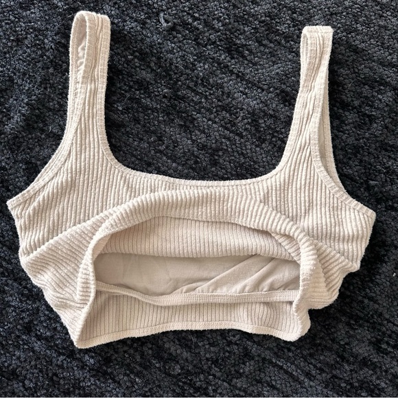 A&F Tap Bandeau Tank Top | Matching Shorts Available | Ribbed and Lined - Picture 4 of 8